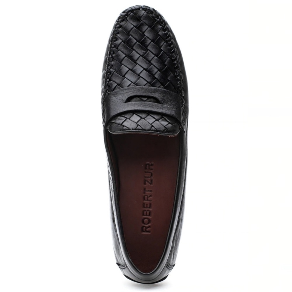 ROBERT ZUR PETRA LOAFER BLACK LEATHER men’s size 10 or women’s size 12